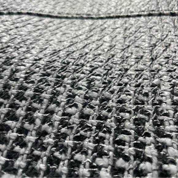 Tibi Woven Houndstooth Black White Coated Jacket Pointed Collar Sample - Picture 12 of 15